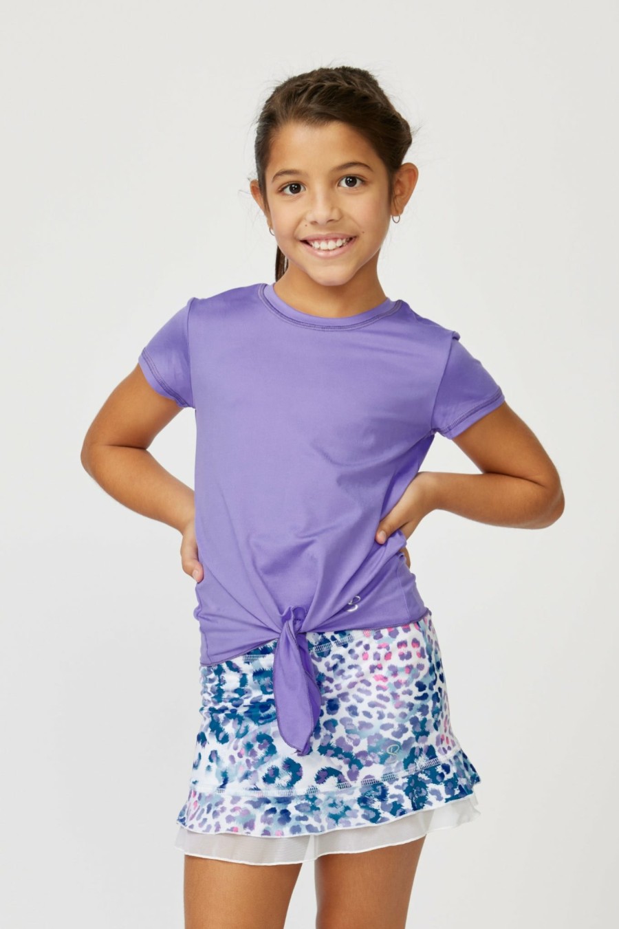 KIDS Sofibella Tops Girls | Girl'S Short Sleeve Tie - Uv Girls