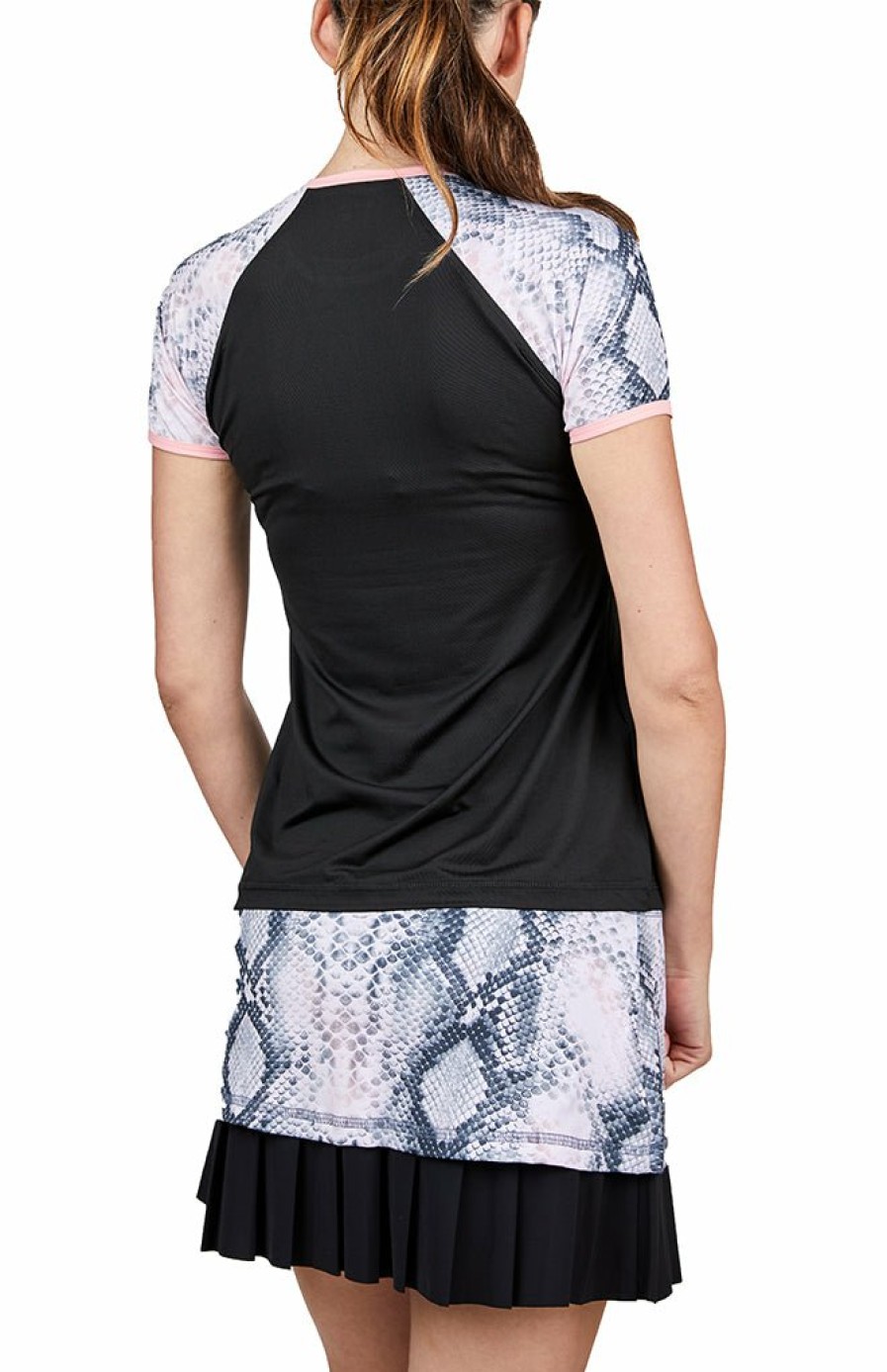 WOMEN Sofibella Tops & Tanks | Short Sleeve - Rose Anaconda Black