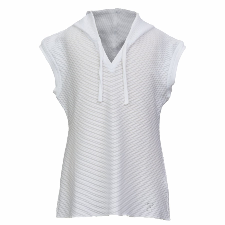 KIDS Sofibella Tops Girls | Girl'S Mesh Hoodie White