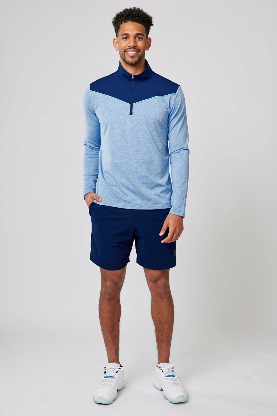 MEN Sofibella Tops | Quarter Zip Periwinkle