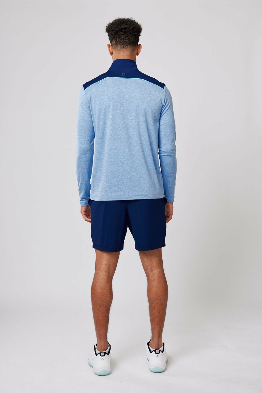 MEN Sofibella Tops | Quarter Zip Periwinkle